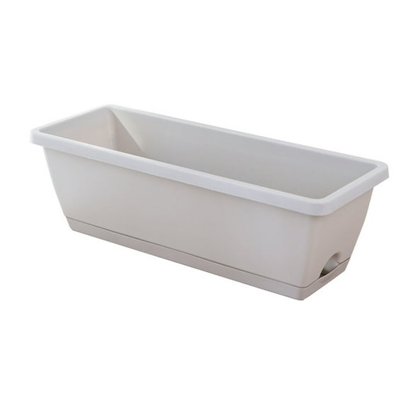 AYYUFE Vegetable Planter Large Capacity Shatterproof Impact Resistance Smooth Edge Drain Hole Design Rectangular Flower Pot Windowsill Planter Box Garden Supplies