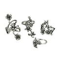 thumbnail image 1 of AYYUFE Vintage Flowers Vines Leaves Finger Rings Set Women Charm Jewelry Decoration Alloy Silver, 1 of 8