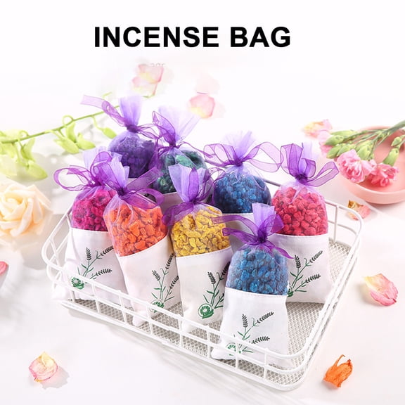 AYYUFE Wardrobe Sachet Natural Long Lasting Fragrance Air Purifying Purple Tulle Ribbon Multi-scent Odor Removal Gifts Closet Car Aromatherapy Scent Bag for Home