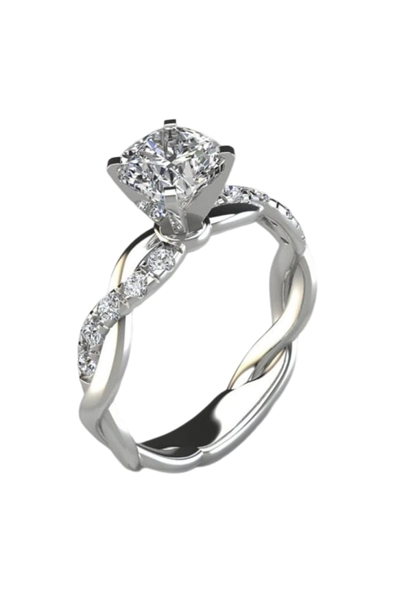 Wedding Ring Twisted Sparkling High-end Big Rhinestone Knuckle Circlet Female Jewelry Rhinestone,Alloy Silver