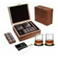 thumbnail image 1 of AYYUFE Whiskey Glasses Set of 2 Whiskey Glasses 8 Granite Rocks Chilling Stones with Wooden Gift Box for Father Husband Friends, 1 of 1