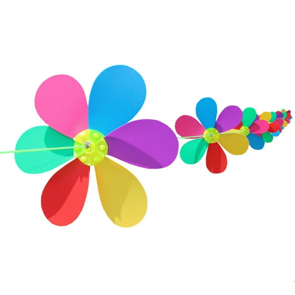 AYYUFE Wind Whirligig Delicate Craft Light Weight Flower Hanging String Windmill for Gift