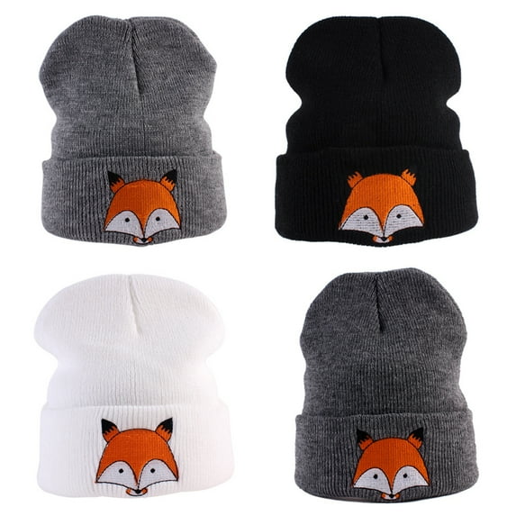 AYYUFE Winter Kids Toddlers Girls Boys Fox Pattern Knitted Warm Hat Beanie Cap