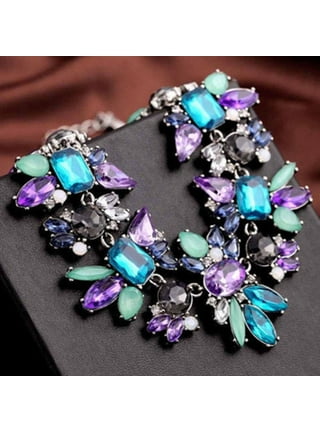 Floral bib necklace top