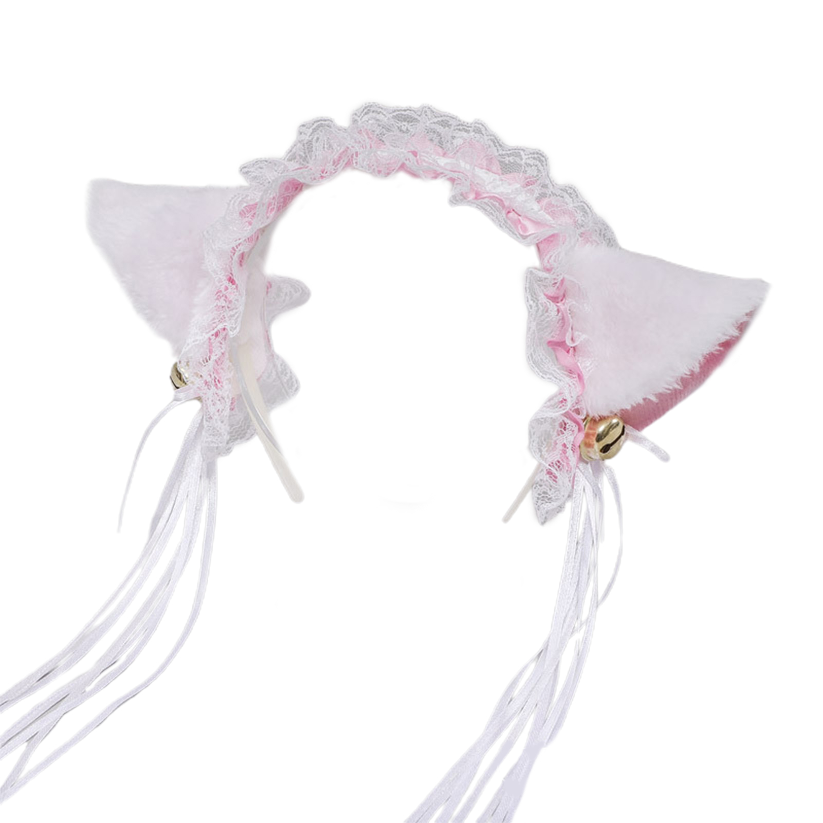 Anime Lolita Katzenohr-Stirnband Mit Schleife & Glöckchen – Plüsch, Verstellbar, Für Cosplay & Party (Schwarz+Rot)