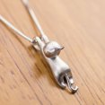thumbnail image 1 of AYYUFE Women Silver Plated Climbing Cat Pendant Necklace, 1 of 6