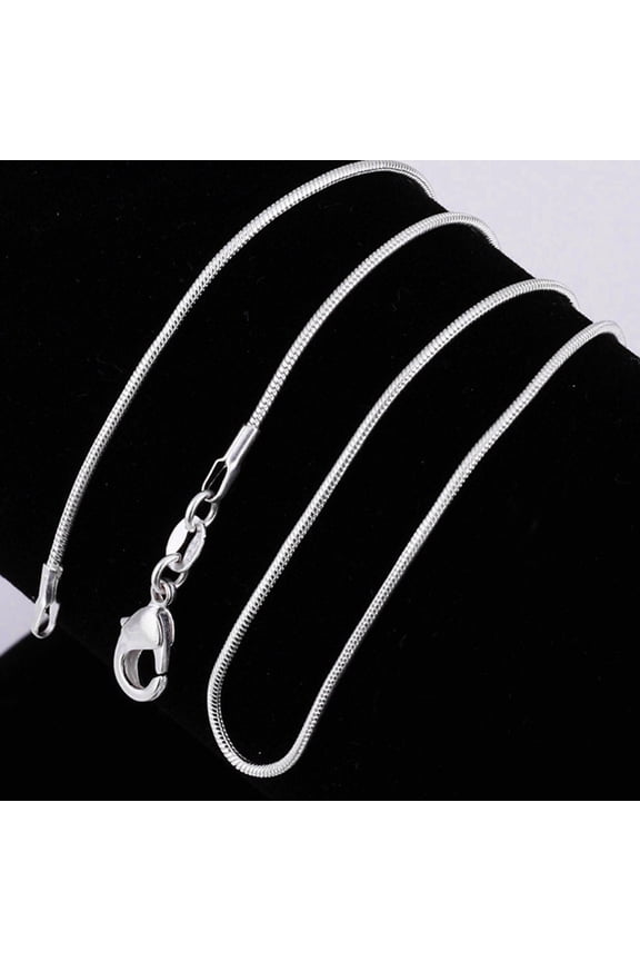 Women Snake Bone Necklace Copper Plated Silver Jewellery Birthday