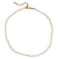 thumbnail image 1 of AYYUFE WomenFaux Pearl White Alloy Round Short Choker Necklace for Party Alloy White, 1 of 7