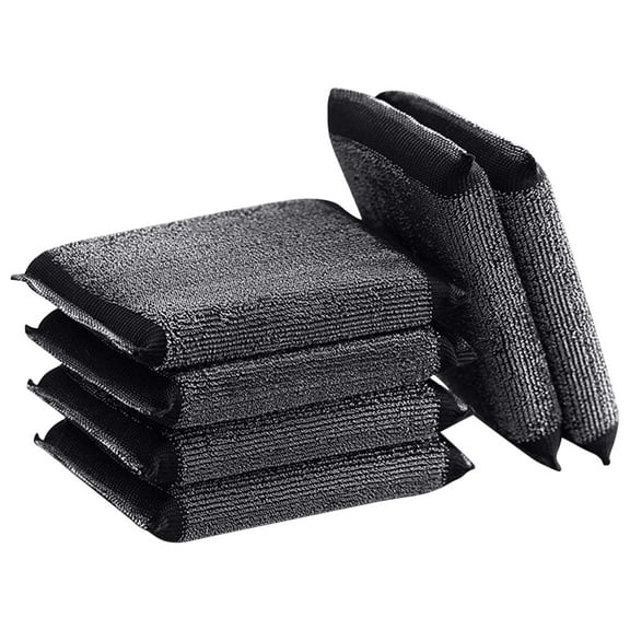 AYktou 1 Pcs Heavy-Duty Steel Wool Scrubber Sponges, Stainless Steel Cleaning Sponge Kitchen Dishwashing Cloth Multi-Purpose Cleaning Pads for Dishes Pots Grills & Ovens Scrubbing Tool Dish cloth
