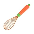 thumbnail image 1 of AYktou 10×2.3 Inch Silicone Whisks, Cute Vegetable Handle Wire Balloon Form Eggs Beater Kitchen Cookware Cream Stirrers, Manual Milk Frother Coffee Whisker for Cooking Beating & Blending, 1 of 6