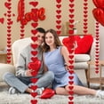 thumbnail image 1 of AYktou 10 Pcs Valentine's Day Heart Shaped Paper Scraps Banners, 3.9 Inch Paper Decorative Bunting Flags Birthday Party Memorial Day Candlelight Dinner Decoration, 1 of 8
