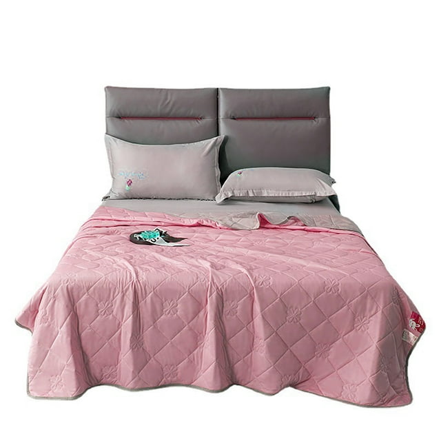 AYktou Cotton Queen Quilt Set, Cooling Blanket Quilt Bedding Set Bedspreads, Lodge Lightweight Patchwork Solid Color Quilted Comforter for Queen Bed