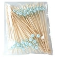 thumbnail image 1 of AYktou 100 Pcs Cocktail Picks, 4.7 Inch Disposable Long Fruit Sticks Pearl Toothpicks Cake Wooden Sticks, Appetizers Party Elegant Dessert Skewers Sticks Holiday Meal Decorations Party Supplies, 1 of 6