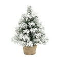 thumbnail image 1 of AYktou 14 Inch Christmas Trees, Tabletop Artificial Pines Tree Christmas Tree Ornaments, Xmas Tree Faux Potted Plants Gift for Bedroom Table Centerpiece Indoor Decor Christmas Decoration, White, 1 of 6