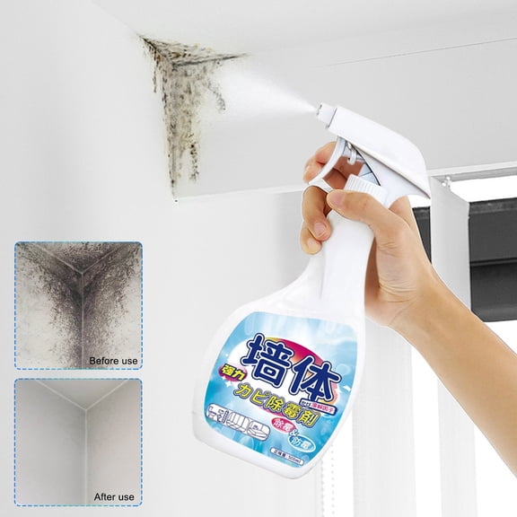 AYktou 16.9 Oz Household Wall Cleaner Spray, White Wall Mould Remover Seam Mould Remover Spray Wall Cleaner Deep Cleaning for Tiles Ceiling Deck Kitchen Sink Washing Machine Gasket