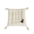 thumbnail image 1 of AYktou 18×18 Inch White Chair Cushions, Living Room Dining Chair Pads Breathable Linen Cotton Tatami Cushion Soft Comfortable Sofa Waist Pillow Cushions Home Chair Mats for Reading Office Work, 1 of 6