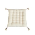 thumbnail image 1 of AYktou 18×18 Inch White Chair Cushions, Living Room Dining Chair Pads Breathable Linen Cotton Tatami Cushion Soft Comfortable Sofa Waist Pillow Cushions Home Chair Mats for Reading Office Work, 1 of 6