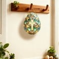 thumbnail image 1 of AYktou 2 Pcs Easter Egg Stained Glass Window Hanging, 7.8 Inch Easter Egg Decorative Pendant Solar Concentrators Easter Decor Landscape Sun Catcher Indoor Outdoor Hanging Ornaments, 1 of 5