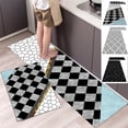 thumbnail image 1 of AYktou 2 Pcs Kitchen Mat for Floor, Floor Tile Patterns Area Rugs Non-Slip Non-Fatigue Standing Mat Bathroom Rugs Waterproof Carpet for Floor Office Laundry Kitchen Rugs Set - 47×16 & 16×24 Inch, 1 of 9