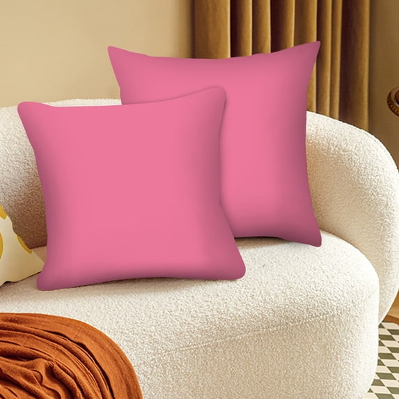 AYktou 2 Pcs Pillow Covers, 18×18 Inch Pillow Cases Modern Solid-Color Sofa Cushion Pillow Cover Well-Matched Style Pillowcases Easy Cleaning Backrest Pillow Slip for Living Room Bedroom Office
