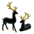 thumbnail image 1 of AYktou 2 Pcs Reindeer Christmas Statues, Christmas Deer Seated and Standing Desktop Ornaments Wine Cabinet Ornaments Elegant Deer Figurine for Room TV Cabinet Office Display Stand, 1 of 6