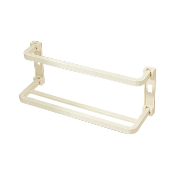 AYktou 2 Tier Wall Mounted Shoe Rack, 18.5 Inch Bathroom Slippers Rack Foldable Wall Hanging Shoe Organizer Doorway Shoe Storage Rack Household Slippers Holders No Drilling Shoe Shelf