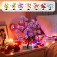 thumbnail image 1 of AYktou 24-LED Rose Tree Lights, Valentine's Day Artificial Flowers Rose Bouquet Tree - USB Powered LED Lights, Romantic Ambiance Festive Night Light for Bedroom Dining Room Birthday Party, Purple, 1 of 6