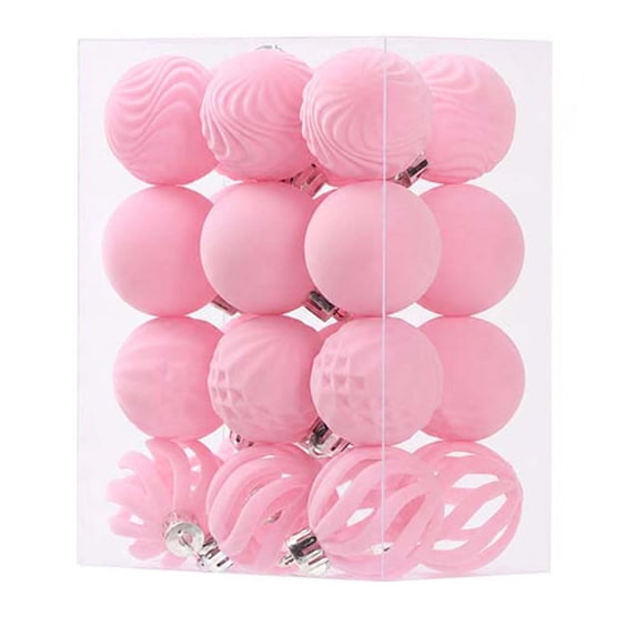 AYktou 24Pcs Velvet Christmas Ball Ornaments, 1.6 Inch Shatterproof Christmas Tree Hanging Baubles Luxury Christmas Decor Hollow-Cut and Solid Balls for Wreath Home Holiday Party Indoor