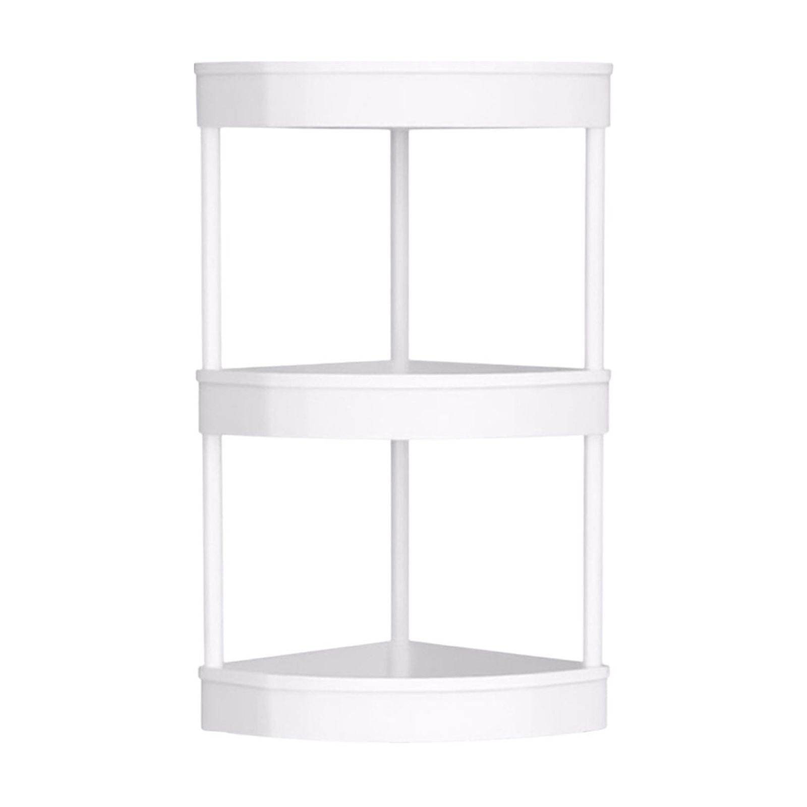 AYktou 3-Tier Corner Shelf, Large Capacity Bathroom Organizers and Storage, Toilet Storage Rack Bathroom Shelves Living Room Shelf Snack Rack Kitchen Organizers for Bottles Sundry Cosmetics, White