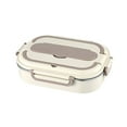 thumbnail image 1 of AYktou 304 Stainless Steel Lunch Box for Women & Men, Thermal Insulation Bento 4 Cells Food Storage Box with Spoon Compartment Bracket Lid, Microwave Portable Lunch Box for Office Travel Picnic, 1 of 9