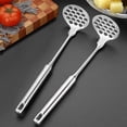 thumbnail image 1 of AYktou 304 Stainless Steel Potato Masher, Kitchen Tools Heavy Duty Mashed Potato Maker & Fruit Mash Tool, Kitchen Cooking Utensils with Hanging Hole Spatula Masher for Sweet Potato Vegetable, 1 of 9