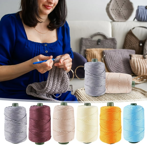 AYktou 32 Colors Macrame Cotton Cord 200g/7.05oz,100% Natural Handmade 4 Strands Twisted Cotton Rope Polyester Thread Spools for Wall Hanging Plants Hangers Gift Wrapping Tapestry DIY Crafts