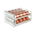 thumbnail image 1 of AYktou 32 Eggs Storage Box, Drawer-Type Egg Holders for Fridge Double Layer Large-Capacity Eggs Storage Tray Stackable Egg Rack, Kitchen Thickened Storage Bin Egg Organizer Container for Household, 1 of 7