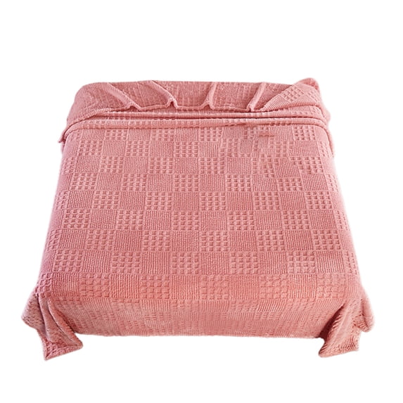 AYktou 39×28 Inch Throw Blanket, Imitation Woven Check Pattern Sofa Blanket, Washable Breathable Fuzzy Blanket Office Nap Blanket Cover for Bedroom Sofa Couch Chair Home Supplies, Pink