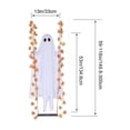 thumbnail image 1 of AYktou 4.4 Ft Swinging Ghost Halloween Decor, Outdoor Halloween Hanging Ghost with LED Light & Remote Control, Large Spooky Cute Glowing Ghosts Decor for Front Outside Garden Yard Porch Tree, 1 of 6