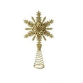 thumbnail image 1 of AYktou 4.4 Inch Christmas Tree Toppers, Christmas Snowflake Shape Tree Top Star Sparkling Ornament Three-Dimensional Hollowed Xmas Tree Topper Snowflake for Home Shopping Mall Christmas Decor, Gold, 1 of 6