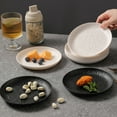 thumbnail image 1 of AYktou 4 Pcs Round Serving Trays for Party - 6 Inch Plastic Serving Platters Reusable Lightweight Plates, Water Ripples Dinner Plates for Home Daily Use Festival Party Restaurant Supplies, Black, 1 of 9