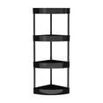 thumbnail image 1 of AYktou 4-Tier Corner Shelf, Large Capacity Bathroom Organizers and Storage, Toilet Storage Rack Bathroom Shelves Living Room Shelf Snack Rack Kitchen Organizers for Bottles Sundry Cosmetics, Black, 1 of 8