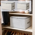 thumbnail image 1 of AYktou 40 L Large Clothes Storage Bags, Comforter Storage Bins, Non-Woven Fabric Moving Boxes Home Foldable Closet Organizers Moistures-Proof Clothing & Quilt Storage Organizers for Sweater Bedding, 1 of 7
