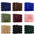 thumbnail image 1 of AYktou 46 Pcs Flocked Christmas Tree Ornaments, Elegant Velvet Christmas Balls Hanging Ornaments, Multiple Style Christmas Tree Decorations Ball Pendants for Xmas Festival Party, Wine, 1 of 6