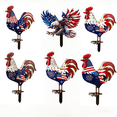 thumbnail image 1 of AYktou 4th of July Rooster Metal Garden Stakes Outdoor Decor, 8×12 Inch Red White Blue Patriotic Rooster Ground Stake Figurine, 250th Anniversary Chicken Yard Signs Sculpture for Patio Backyard Lawn, 1 of 9