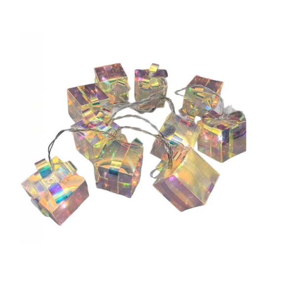 AYktou 5.1 Ft Christmas Lights, 10 Gift Box-Shaped Dreamy Colorful String Lights Festival Dazzling LED Lights, Christmas Tree Ambiance Night Light Decorative Lamp for Xmas Wedding Birthday Decor