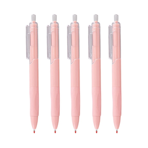 AYktou 5 Pcs Gel Pens, 0.5mm Fine Point Black Ink Pens Smooth Writing Pens with Non-Slip Textured Grip, Office Supplies High-End Retractable Pens Concise Aesthetic Pens for Business Journaling