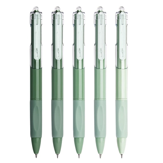 AYktou 5 Pcs Gel Pens, 0.5mm Retractable Black Ink Gel Pen Fine Point Smooth Writing Pens with Comfort Grip, Quick Drying Black Ink Pens for Journaling, Note Taking, Drawing Office Supplies