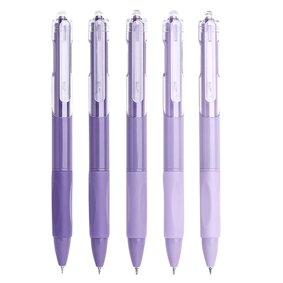 AYktou 5 Pcs Gel Pens, 0.5mm Retractable Black Ink Gel Pen Fine Point Smooth Writing Pens with Comfort Grip, Quick Drying Black Ink Pens for Journaling, Note Taking, Drawing Office Supplies