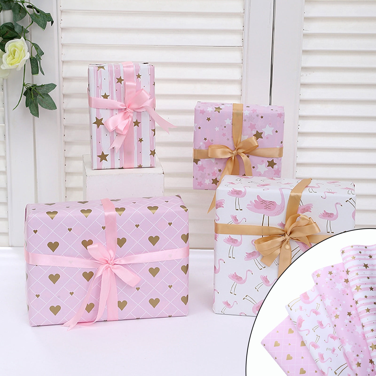 AYktou 5 Pcs Gift Wrapping Paper, 20×28 Inch Multi-Purpose Gift Box ...