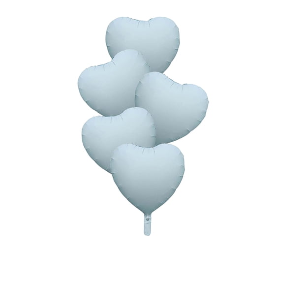 AYktou 5 Pcs Heart-Shaped Balloons, Birthday Party Scene Decoration Inflatable Ball Props Valentine's Day Date Hanging Balloons Cream Heart Shaped Ornaments for Anniversary Wedding Party, Blue