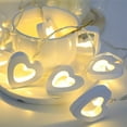 thumbnail image 1 of AYktou 6.6 Ft Wooden Heart Shaped String Lights, Valentine's Day LED Light Ornaments Ambiance Night Light Battery-Powered Warm Color Light String for Wedding Birthday Christmas Decorations, 1 of 6