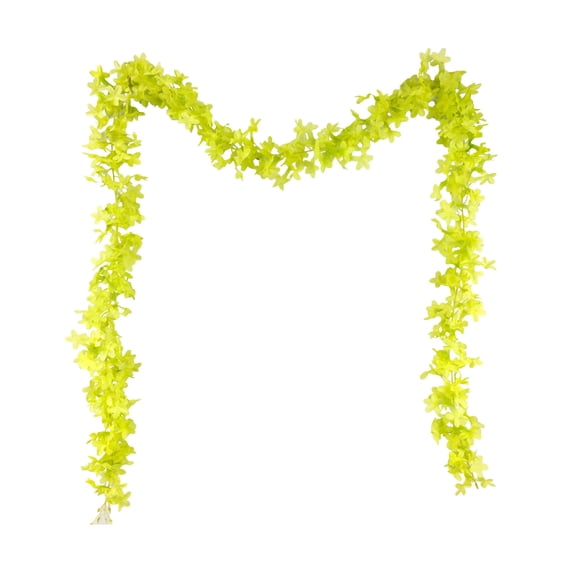 AYktou 6.9 Ft Artificial Lilacs Rattan Garlands, Decorative Fake Flower String Hanging Vines Garland Ornaments for Party Wall Wedding Arch Home Mirror Bookshelf Garden Swing Indoor & Outdoor Decor