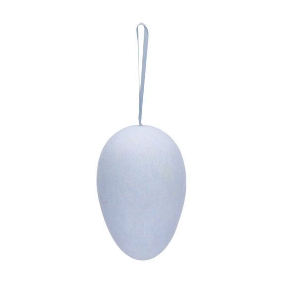 AYktou 6×9 Inch Hanging Easter Eggs, Foam Filling Surprise Easter Decor Hanging Ornaments Spring Decorative Hanging Egg Baubles for Indoor Outdoor Decor Home Table Use Party DIY Craft, Light Blue